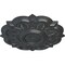 Ekena Millwork Deria Ceiling Medallion (Fits Canopies up to 6"), Hand-Painted Pewter, 20 1/4"OD x 1 1/2"P CM20DRPES - alternate 3